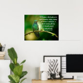 2 Timothy 3:16-17 Christliches Poster Hummingbird (Heimbüro)