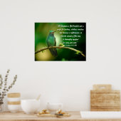 2 Timothy 3:16-17 Christliches Poster Hummingbird (Küche)
