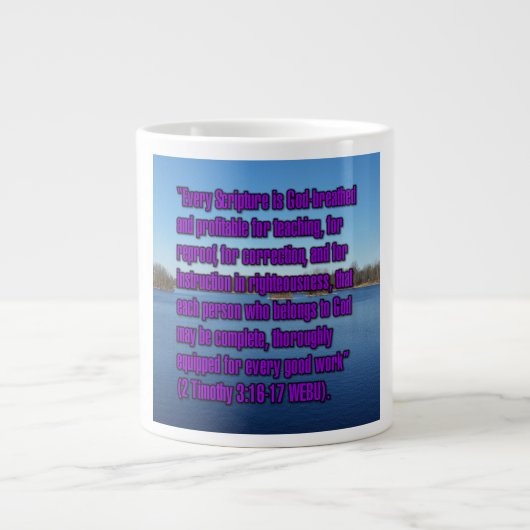 2 Timothy 3:16-17 WEBU-Tasse Jumbo-Tasse (Vorderseite)