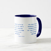 2 Timothy 3:16 Bibel Verse Scripture Zweittonne Ta Tasse (VorderseiteRechts)