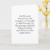 2 Timothy 4 17 Karte (Gelbe Blume)