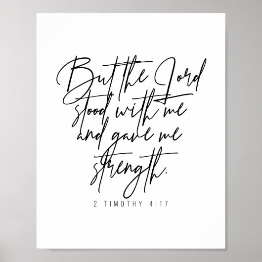 2 Timothy 4:17 Poster (Vorne)