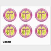 2 Timothy 4:7 Cross Runder Aufkleber (Blatt)