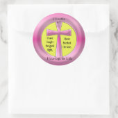 2 Timothy 4:7 Cross Runder Aufkleber (Tasche)