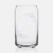 2 Timothy 4:7 Ich habe den Glauben Lila Floral beh Dosenglas (Rückseite)