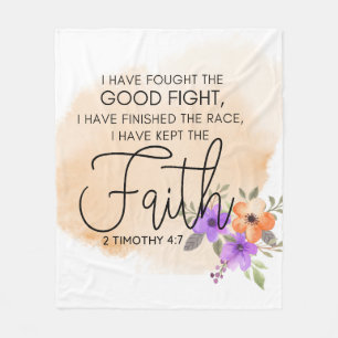 2 Timothy 4:7 - Ich habe den Glauben Peach behalte Fleecedecke