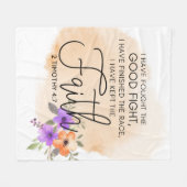 2 Timothy 4:7 - Ich habe den Glauben Peach behalte Fleecedecke (Vorderseite (Horizontal))