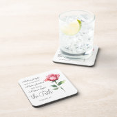 2 Timothy 4:7 - Ich habe den guten Kampf gekämpft Getränkeuntersetzer (Rechte Seite)