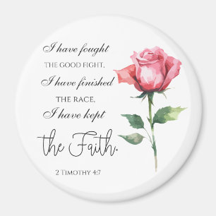 2 Timothy 4:7 - Ich habe den guten Kampf gekämpft Magnet