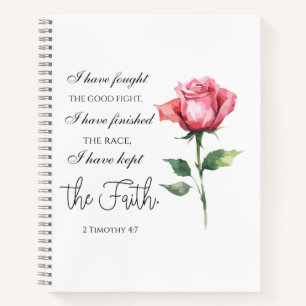 2 Timothy 4:7 - Ich habe den guten Kampf gekämpft Notizblock