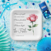 2 Timothy 4:7 - Ich habe den guten Kampf gekämpft Pappteller (Party)