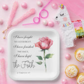 2 Timothy 4:7 - Ich habe den guten Kampf gekämpft Pappteller (Party)