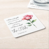 2 Timothy 4:7 - Ich habe den guten Kampf gekämpft Rechteckiger Pappuntersetzer (angewinkelt)