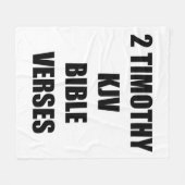 2 Timothy KJV Bible Verses Fleecedecke (Vorderseite (Horizontal))
