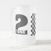 2 Ton-Tasse Mattglas Bierglas (Vorderseite Links)