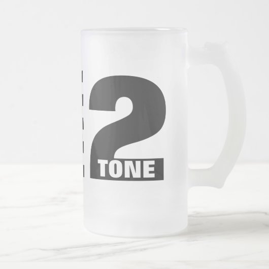 2 Ton-Tasse Mattglas Bierglas (Rechts)