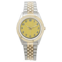 2-Ton-Uhr + Armband  Zitronen-Zifferblatt