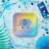 2 Tone Blue Elephant Paper Teller (Party)