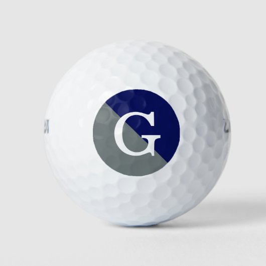 2 Tone Diagonal Initial Monogramm Golfball (Vorderseite)