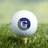 2 Tone Diagonal Initial Monogramm Golfball (Insitu T-Shirt)