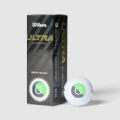 2 Tone Diagonal Initial Monogramm Golfball (Verpackungen)