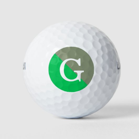 2 Tone Diagonal Initial Monogramm Golfball (Vorderseite)