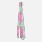 2 Töne Glitzer rosa und puderblau Cyan Krawatte (Rückseite)