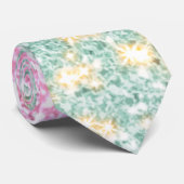 2 Töne Glitzer rosa und puderblau Cyan Krawatte (Gerollt)