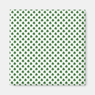 2-Tone-Kleeblatt grün am weißen St.Patrick-Kleber Magnet