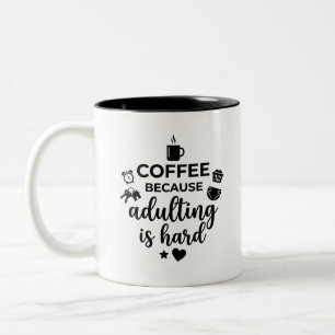 2-Tone-Mutter-Kaffeetasse für Fans von Adulting Zweifarbige Tasse