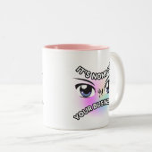 2-Tone Tasse 11oz: Keine von Ihren (rosa) (VorderseiteRechts)