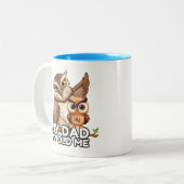 2-Tone Tasse 11oz : Mein Vater My Old Me (blau) (Vorderseite Links)