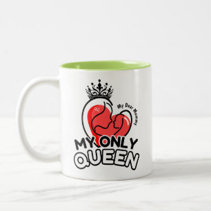 2-Tone Tasse 11oz : Meine einzige Königin (grün)