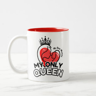 2-Tone Tasse 11oz : Meine einzige Königin (rot)