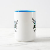 2-Tone Tasse 11oz : Wer denkst du (hellblau) (Mittel)