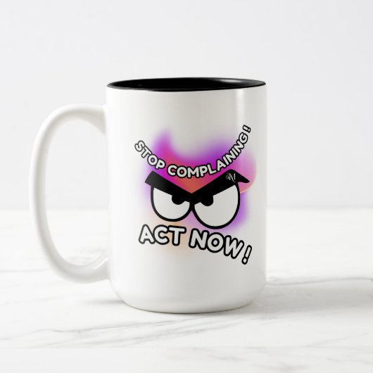 2-Tone Tasse 15oz : Akt Now (schwarz) (Links)