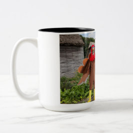 2 Töne Tasse. Alles Gute zum Erntedankfest. Gepard Zweifarbige Tasse