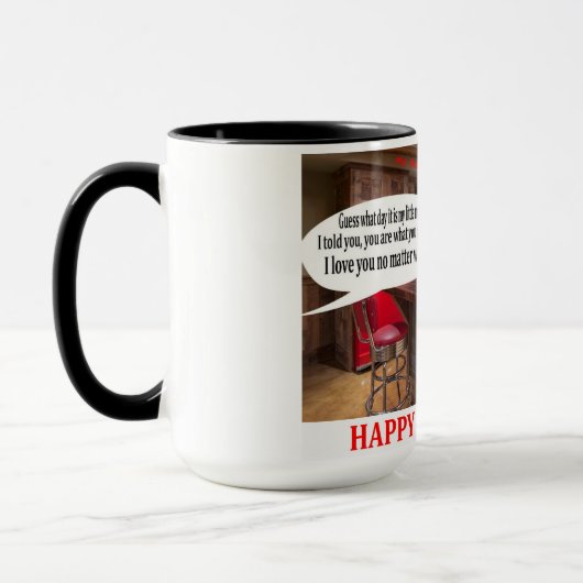 2 Töne Tasse. Alles Gute zum Jubiläum. Orang-Utan. Tasse (Links)