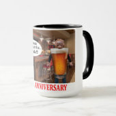 2 Töne Tasse. Alles Gute zum Jubiläum. Orang-Utan. Tasse (VorderseiteRechts)