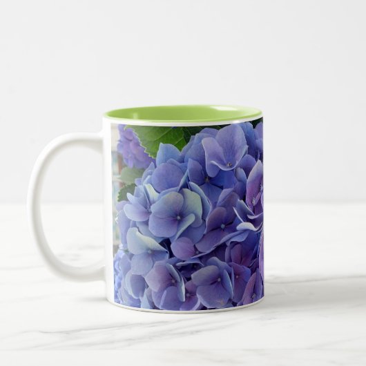 2-Tone-Tasse Blue Hydrangea Zweifarbige Tasse (Links)