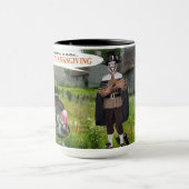 2 Töne Tasse. Glückliches Erntedankfest, Truthahn Tasse (Zentrum)