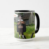 2 Töne Tasse. Glückliches Erntedankfest, Truthahn Tasse (VorderseiteRechts)