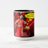 2 Töne Tasse. Happy Chinese New Year/ pand Zweifarbige Tasse (Mittel)