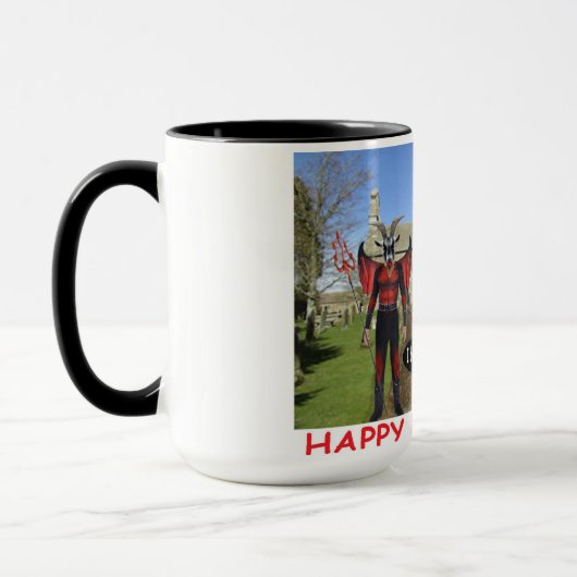 2 Töne Tasse. Happy-halloween-Ziege Tasse (Links)