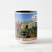 2 Töne Tasse. Happy-halloween-Ziege Tasse (Zentrum)