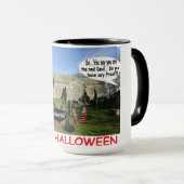 2 Töne Tasse. Happy-halloween-Ziege Tasse (VorderseiteRechts)