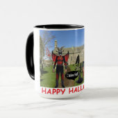 2 Töne Tasse. Happy-halloween-Ziege Tasse (Vorderseite Links)