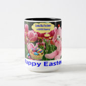 2 Töne Tasse. Happy Oaster. Alpaca/Hunny Zweifarbige Tasse (Mittel)