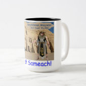 2 Töne Tasse. Happy Passover. loris/Affe Zweifarbige Tasse (VorderseiteRechts)