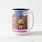 2 Töne Tasse. Herzlichen Glückwunsch zum Geburtsta Zweifarbige Tasse (VorderseiteRechts)